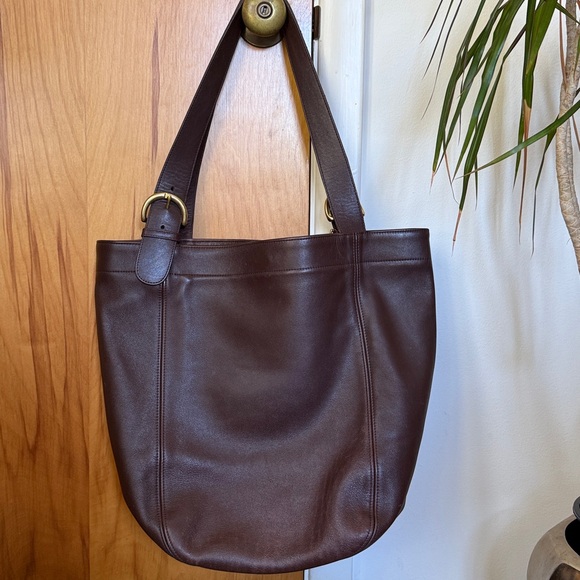 Vintage coach extra large Brown Leather Tote Bag - Picture 5 of 8